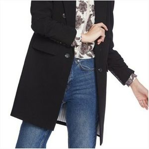 1.STATE Ruched Sleeve Blazer, L, Black